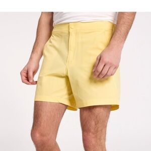 NWT Men's VRST Yellow Flat Front resort 6” Shorts Sz M & L $68